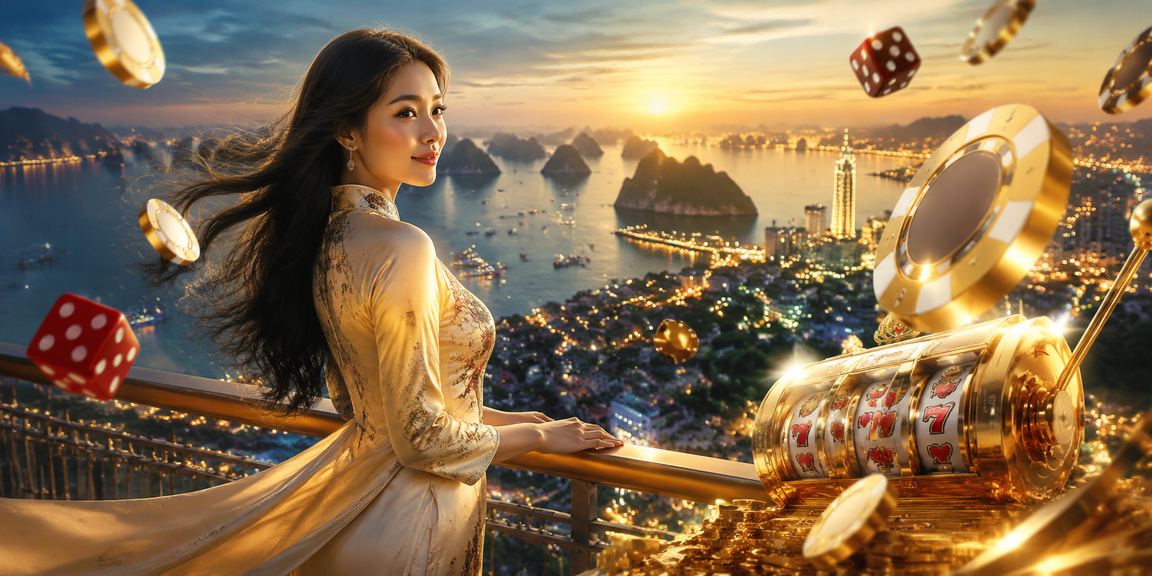 Khung cảnh Vịnh Hạ Long kết hợp văn hóa Việt Nam và trải nghiệm casino hiện đại